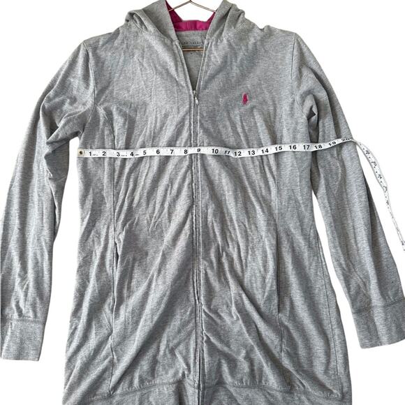 Ralph Lauren gray longer length zip jacket with hood size medium - Picture 5 of 5